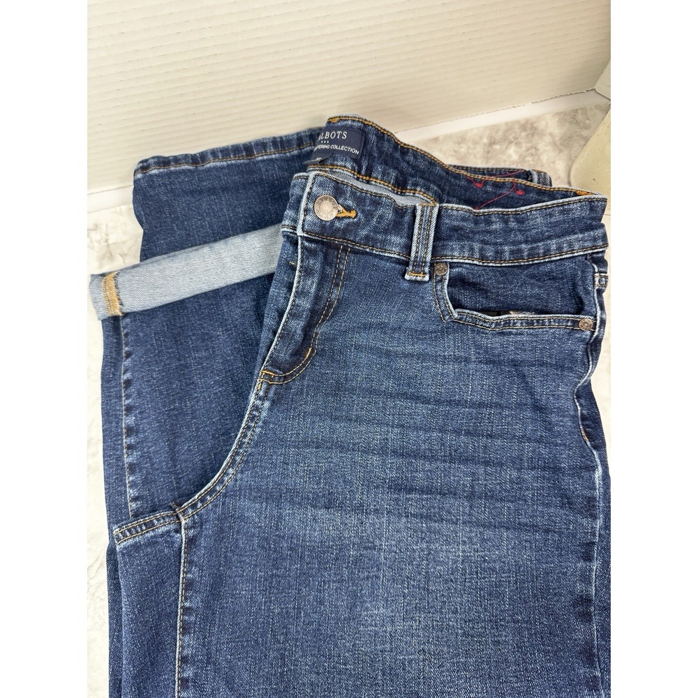 Talbots Women's Simply Flattering Collection Boyfriend Mid Rise Jeans Size 14P